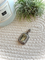 綠水晶-尼泊爾手工925純銀吊墜