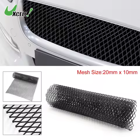 Uxcell 100x33cm Universal Car Front Bumper Mesh Grille Rhombic Grid Grill Mesh Sheet Mesh Size 3x6/6