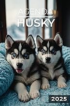 Agenda 2025 - Husky: Journalier | 2 jours par page | Format A5 | Couverture Souple | 194 pages | Chi