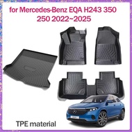 Car Floor Mat for Mercedes-Benz EQA H243 350 250 2022~2025 TPE Foot Interior Liner Waterproof Trunk 