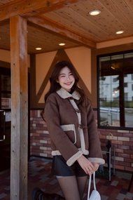 C64 Caramel Jacket (เสื้อแจ็คเก็ตหนังกลับ)