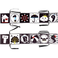 Black and White Baby Book High Contrast Soft Baby Books Baby Soft Cloth Book Crinkle Books Infant Toys for Boys Girls Newborn cosy