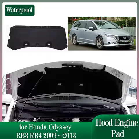 Car Hood Engine Insulation Pad for Honda Odyssey RB3 RB4 2009~2013 Soundproof Heat Cotton Pad Liner 