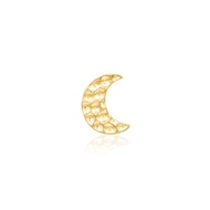 Junipurr Jewelry 14k Solid Gold Hammered Moon