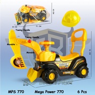 Mainan Anak Mobil Beko dorong SHP SBS 712 Traktor/MPS 770 SNI free helm - mobilan bisa dinaiki murah