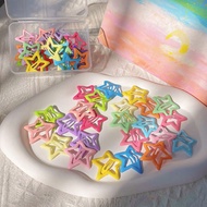 10-18pcs Random Colors Star Hair Clips, Fashionable Y2K Cute Five-Pointed Star Hair Accessories For 