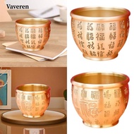 [Predolo3] Feng Shui Treasure Bowl 2.91 inch Tall Decorative Brass Retro Wealth Money Bowl for House