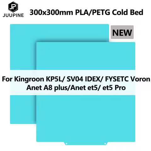 300x300mm Build Plate for Kingroon KP5L/ SV04 IDEX/Anet A8 Plus/Anet Et5/ Et5 Pro Cold Bed PLA PETG 