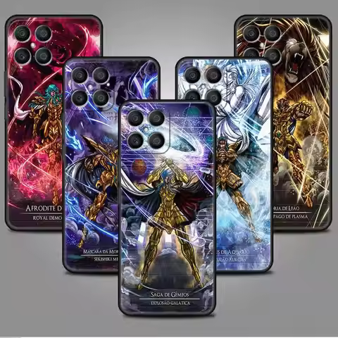 Saint Seiya Anime Case For Honor X8 X8a 90 X9a 8X 70 50 20 Magic5 Pro 9X P60 P50 Black Soft Phone Fu