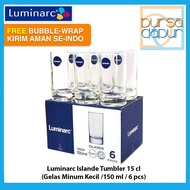 Luminarc Islande Tumbler Glass 15 cl Small Drinking Glass/ [150 ML 6 pcs/]