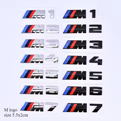 Suitable for BMW Group M standard M1 M2 M3 M4 M5 M6 M7 trunk tail standard ABS logo sticker modified