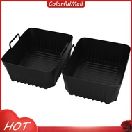 ColorfulMall  Airfryer Silicone Pot Baking Tray Non-stick Air Fryer Mold Liner Tray Easy Cleaning Ai