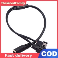 TheWoodFamily DC 5521 to 4Pin PWM 4 Pin 2 Way Computer PC Router Fan Power Adapter Cable 12V MY