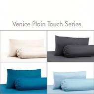kun Venice Plain Series Premium Bed Linen; Pillowcase, Bolster Case, Fitted Bedsheet, Quilt Cover (A