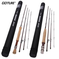 hot【DT】▦♟  PODER Fly Fishing Rod 2.7M/9FT 4 Sections 30T 36T Carbon with Bag Strong Case For Travel 4wt 5wt 7wt 8wt