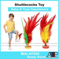 Toy 🪅 Mainan Children Colorful Feather Shuttlecock Chicken Feather Shuttlecock Practice Sports Compe