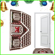 Christmas Gingerbread House Rug 23.6x35.4inch Festive Non Slip Christmas Doormat Decor Winter Kitche