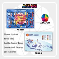 Map Education Poster Map- Children's Education Poster World Map, Asean, And Indonesia