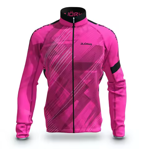 Winter BJORKA Cycling Long Sleeve Jackets 3 Rear Pockets Thermal Fleece Warm Jerseys Chaqueta Ciclis