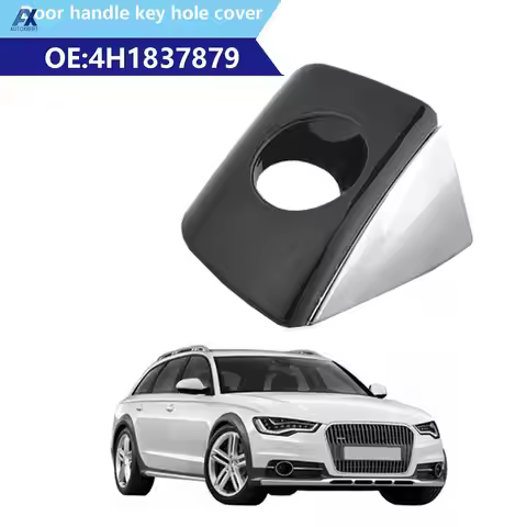 For Audi A6 A7 A8 RS6 RS7 A6/S6 A8/S8 Black chrome car exterior front left door handle key hole trim