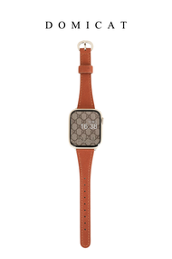 สายนาฬิกา Apple Watch หนังแท้แบบบาง นุ่ม พร้อมหัวเข็มขัดรูปเท้าแกะ สายนาฬิกา Iwatch สำหรับ Apple Wat