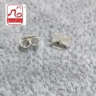 Baceda 925 Sterling Silver Lock Butterfly Clutches Jewelry Connector Earrings back