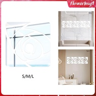 [Flowerhxy1] Wall Decals Flower Mirror Wall Stickers for Sofa Door Living Rooms