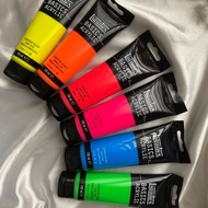 Liquitex Basics Acrylic Fluorescent Paint Acrylic Paint 118ml 6 Colors Neon Paint Glow UV Light Glow