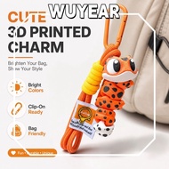 IWUYEAR Gecko Backpack Charm,  Printed Leopard Pattern Leopard Gecko Keychain, Gifts Cute Animal Sha
