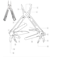 SWISS TECH 17 In 1 Multi Plier สแตนเลสพับลวด Stripper Multitool Pocket Outdoor Camping Survival Tool