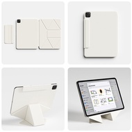 ZOYU | เคส iPad Air 7 พับได้ น้ำหนักเบา มีช่องใส่ปากกาและคลิปแม่เหล็กสองด้าน สีเขียว 13 นิ้ว