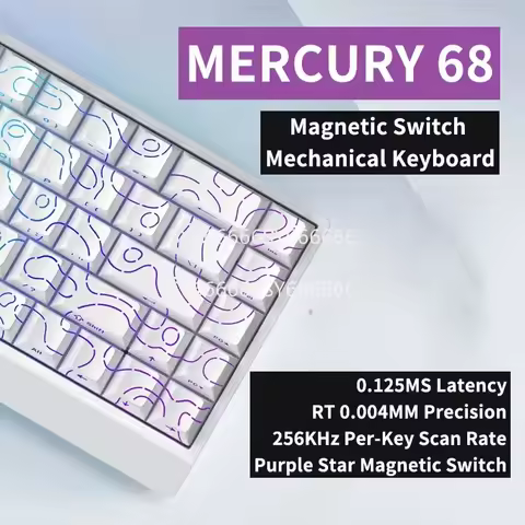 Mechanical Gaming Keyboard For Mercury68 Wired Magnetic Switch Zero Dead Zone Hot Swap RGB 0.004mm S