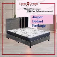 Jasper Queen Divan Bedset Package | Bed Frame + Mattress