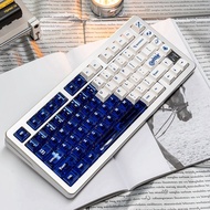 Keycap Only】 Keycaps Keycaps Blue Ceramiclike Keycaps Keycaps Personality PBT/PC/Silk Print สำหรับ D