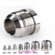 FLASHPULSE Straight Male Weld Fitting Adapter, Aluminum AN4-AN20 Silver Male Aluminium Weld, Externa