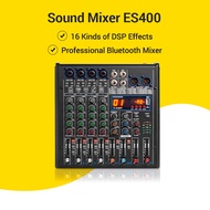 GOCHANMI Audio Mixer ES400 PC USB Bluetooth Sound Mixer 16 DSP Effects +48v Phantom