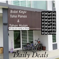 (9 feet width) Bidai Kayu Outdoor Blind Wooden Blinds Woodblind Meranti Wood Curtain Be...
