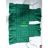 SET OF 3 with ruffles / 1 pc 20x60 in- 2pcs 20x20 in / 3-Seater Longmat / Long Rug / Seat Cover