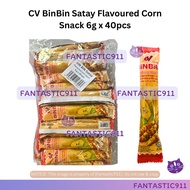 (Halal) CV BinBin Satay Flavoured Corn Snack 6g x 40pcs F911