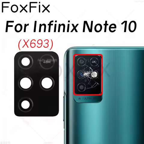 Rear Back Camera Glass Lens Cover For Infinix Note 10 X693 Replacement with Adhesive Sticker