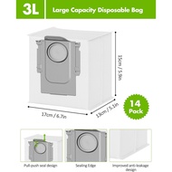 14 Pack Dust Bag for Roborock S8+, S8 Pro Ultra,Q7, Q7+, Q7 Max, Q7 Max+,S7 MaxV Ultra, S7 Pro Ultra
