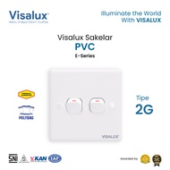Visalux PVC E-Series Switch - 2G 2 Way White Premium Switch/ (VSE3022)