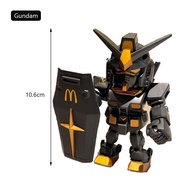 Mcdonalds Gundam Mcd Qmsv Mini RX-78-2 Ver.ANGUS Mcdo GUNDAM Black Gold Action Figure Model Toy Coll