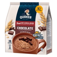 Quaker 3 in 1 Chocolate Oat Cereal Drink (15 Sachets)