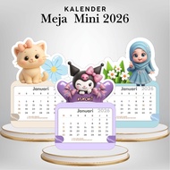 2026 Cartoon Series Mini Desk Calendar