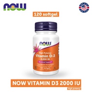 Now FOODS Vitamin D3 2000 IU High Potency 30 120 240 softgel Vit D Made in USA