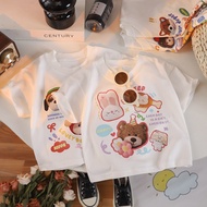 [HY] 80-120 Children Cartoon t-Shirt Boys Girls Summer Short-Sleeved Top Korean Version Loose Casual