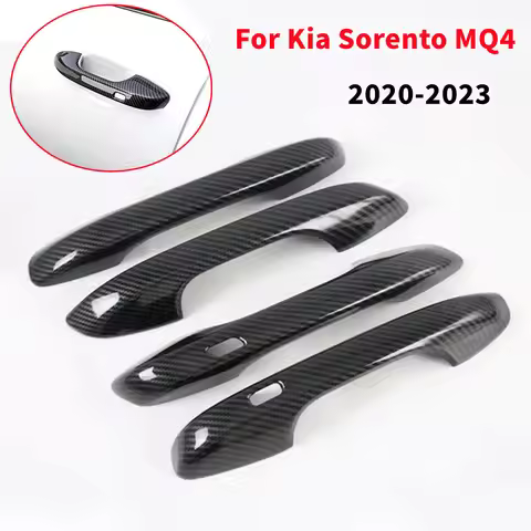 1 Set For Kia Sorento MQ4 2020-2023 Exterior Door Handle Frame Cover Trim ABS Protective Sticker Acc