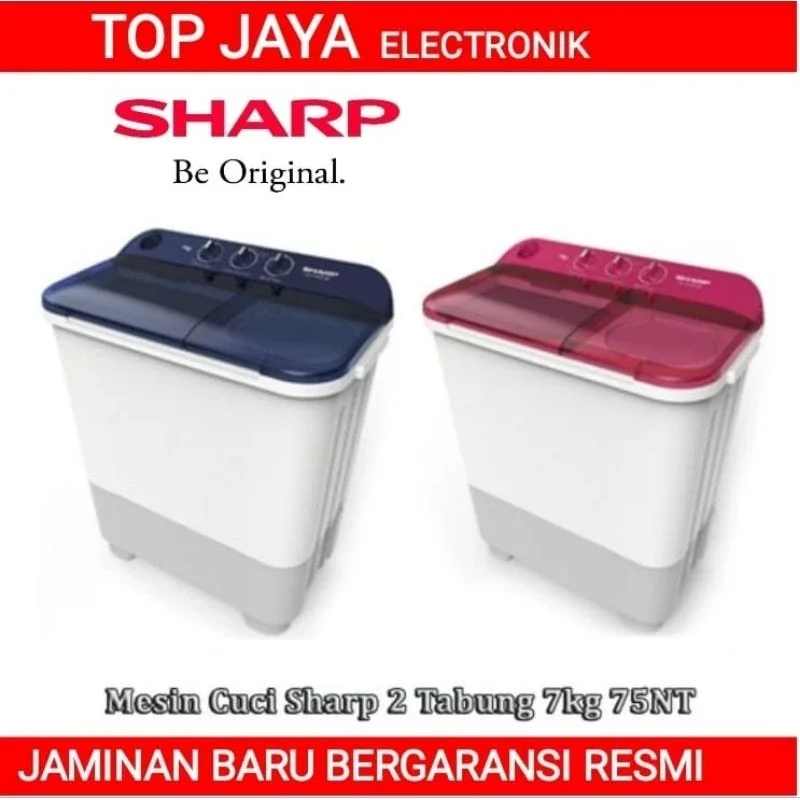 MESIN CUCI SHARP 2 TABUNG/TWIN TUB 7 KG BARU BERGARANSI RESMI