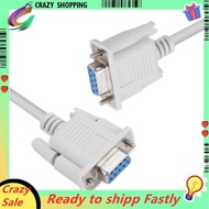 1PC 5ft F / F Serial RS232 Null Modem Cable Female to Female DB9 FTA  Connection 9 Pin Data COM Cabl